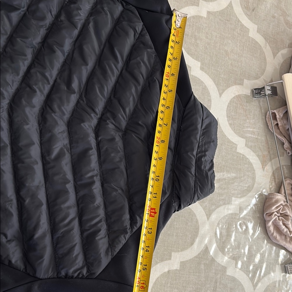 Women 32heat Black Puffer Jacket with Quilted Design,Sz L - Picture 8 of 11